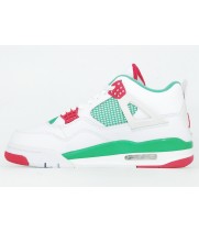 Кроссовки Nike женские Jordan 4 белые с зеленым